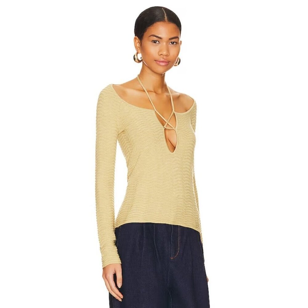Camila Coelho Nayan Halter Tie Top NWT Size M